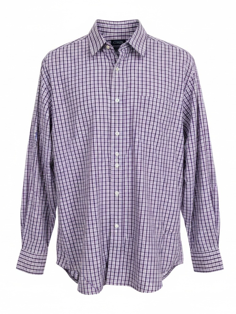 Chaps Purple Plaid Long-Sleeve Button-Down Shirt
